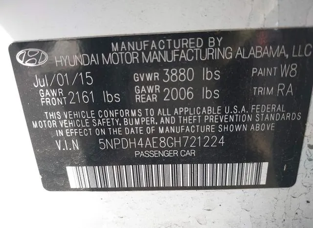 5NPDH4AE8GH721224 2016 2016 Hyundai Elantra- SE 9