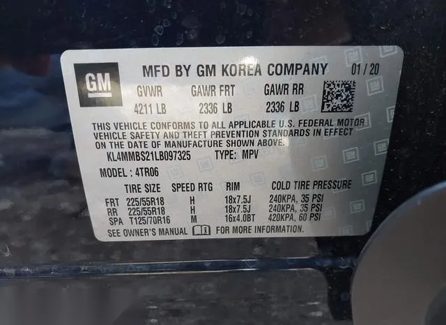 KL4MMBS21LB097325 2020 2020 Buick Encore- GX Fwd Preferred 9