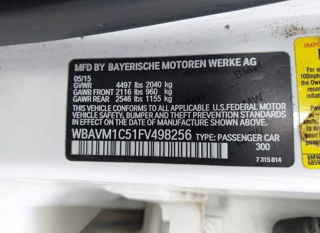 WBAVM1C51FV498256 2015 2015 BMW X1- Sdrive28I 9