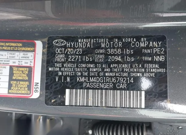 KMHLM4DG1RU679214 2024 2024 Hyundai Elantra- Sel 9