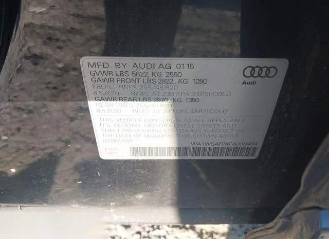 WA1WGAFPXFA090464 2015 2015 Audi Q5- 3-0T Premium Plus 9