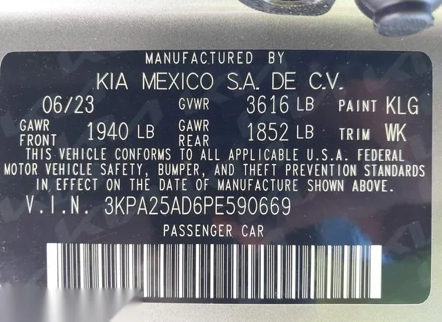 3KPA25AD6PE590669 2023 2023 KIA Rio- 5-Door S 9