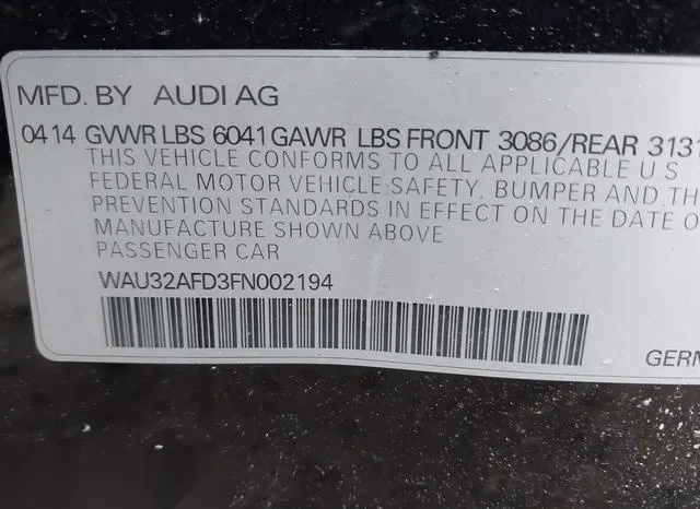 WAU32AFD3FN002194 2015 2015 Audi A8- L 4-0T 9