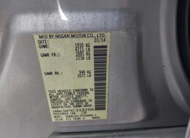 1N4AL3AP7EC319206 2014 2014 Nissan Altima- 2-5 SV 9