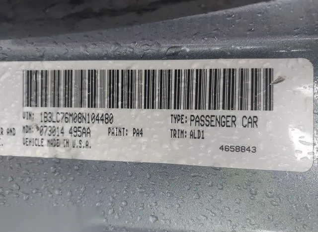 1B3LC76M08N104480 2008 2008 Dodge Avenger- R/T 9