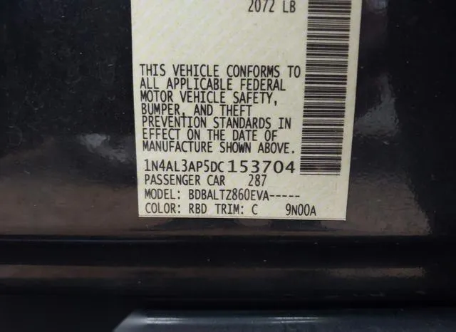 1N4AL3AP5DC153704 2013 2013 Nissan Altima- 2-5 SV 9