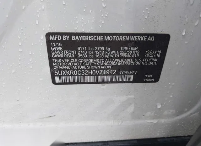 5UXKR0C32H0V71942 2017 2017 BMW X5- Xdrive35I 9