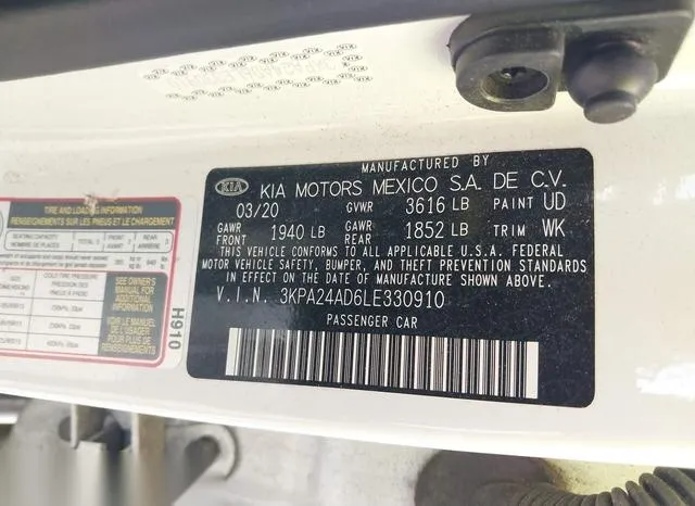 3KPA24AD6LE330910 2020 2020 KIA Rio- S 9