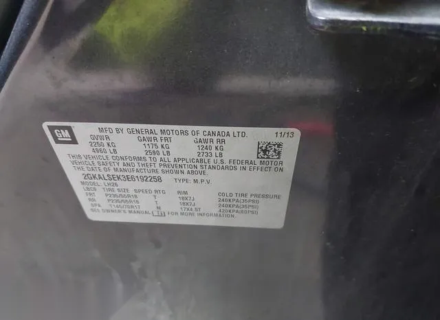 2GKALSEK3E6192258 2014 2014 GMC Terrain- Slt-1 9