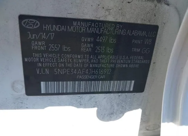 5NPE34AF4JH616912 2018 2018 Hyundai Sonata- Sel 9