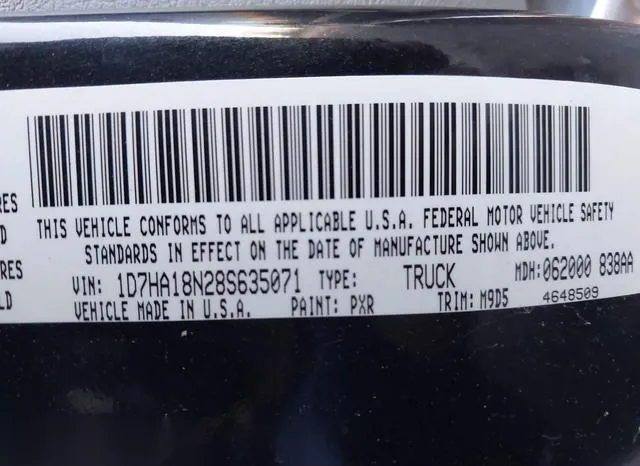 1D7HA18N28S635071 2008 2008 Dodge RAM 1500- Slt 9