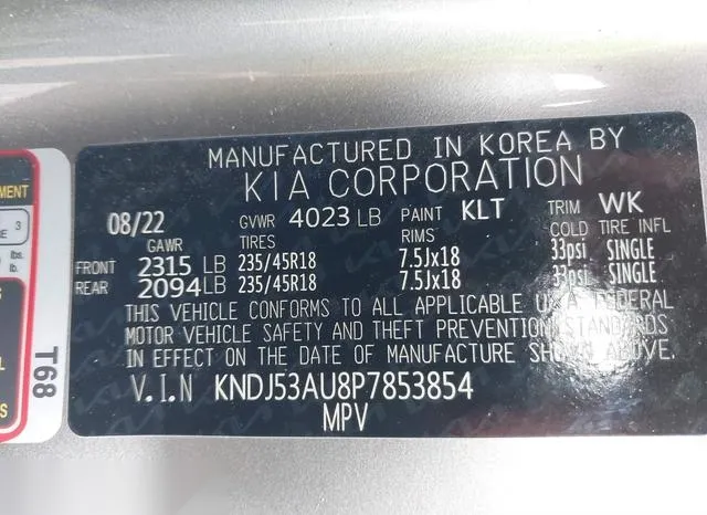 KNDJ53AU8P7853854 2023 2023 KIA Soul- Gt-Line 9