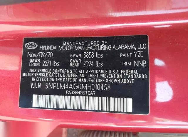 5NPLM4AG0MH010458 2021 2021 Hyundai Elantra- Sel 9