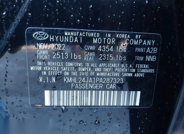 KMHL24JA1PA287323 2023 2023 Hyundai Sonata- SE 9