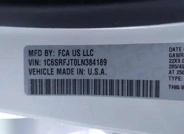 1C6SRFJT0LN384189 2020 2020 RAM 1500- Laramie  4X4 5-7 Box 9