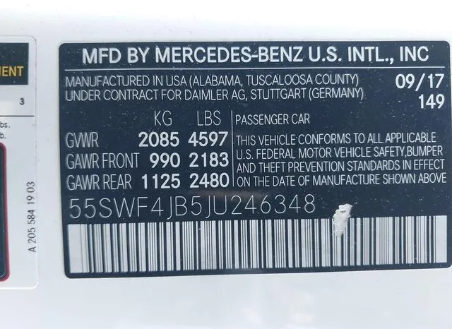 55SWF4JB5JU246348 2018 2018 Mercedes-Benz C 300 9