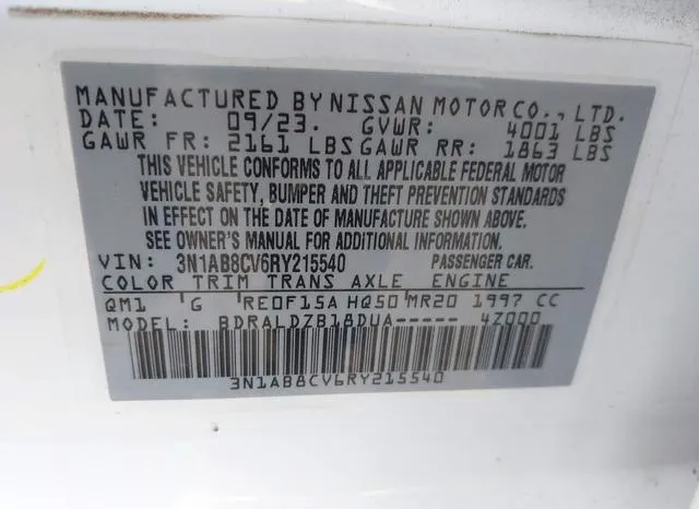 3N1AB8CV6RY215540 2024 2024 Nissan Sentra- Sv Xtronic Cvt 9