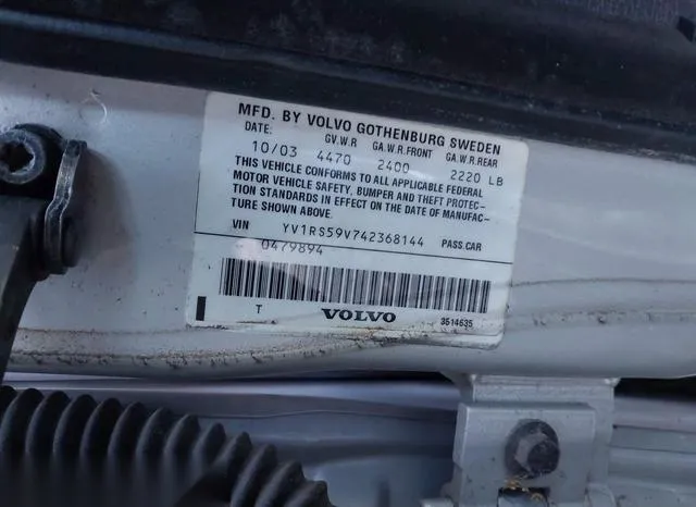 YV1RS59V742368144 2004 2004 Volvo S60- 2-5T 9