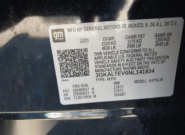 3GKALTEV6NL141834 2022 2022 GMC Terrain- Awd Sle 9