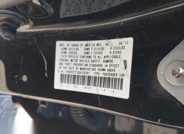 1HGCR2F73GA009381 2016 2016 Honda Accord- EX 9