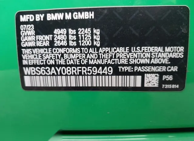 WBS63AY08RFR59449 2024 2024 BMW M3- CS 9