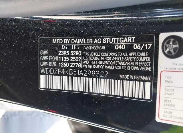 WDDZF4KB5JA299322 2018 2018 Mercedes-Benz E 300- 4Matic 9