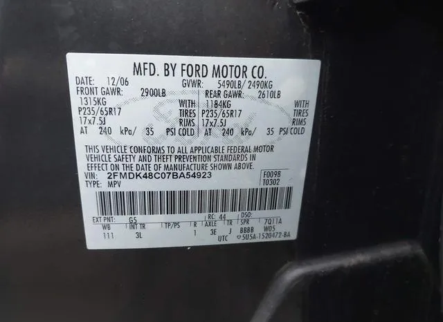 2FMDK48C07BA54923 2007 2007 Ford Edge- Sel 9