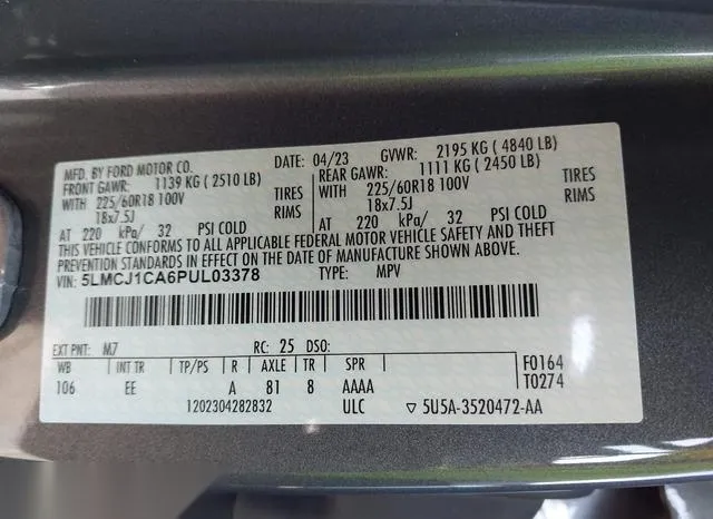 5LMCJ1CA6PUL03378 2023 2023 Lincoln Corsair- Standard 9