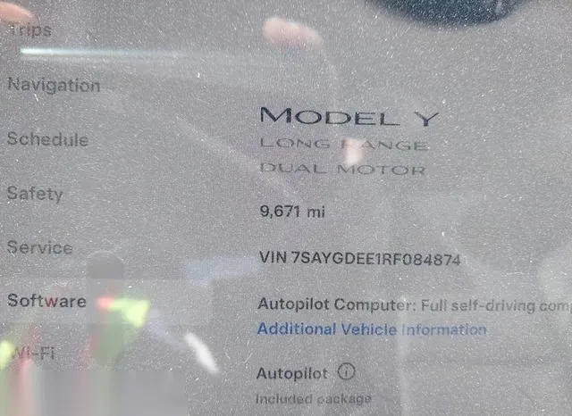 7SAYGDEE1RF084874 2024 2024 Tesla Model Y- Long Range Dual 7