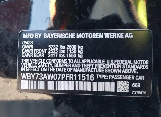 WBY73AW07PFR11516 2023 2023 BMW I4- Edrive40 9