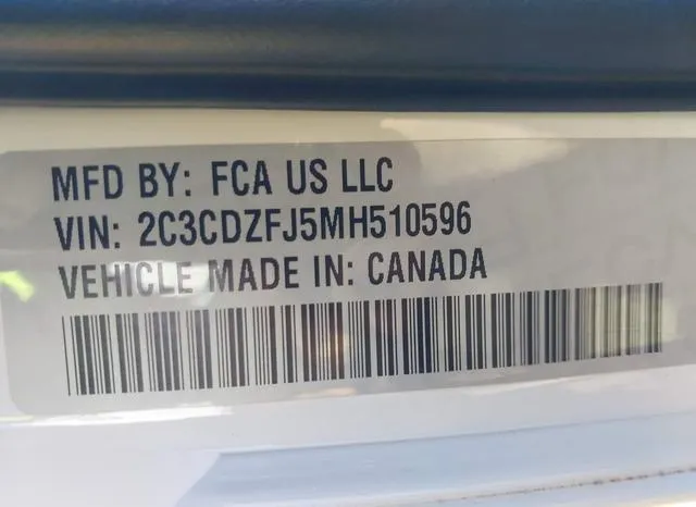 2C3CDZFJ5MH510596 2021 2021 Dodge Challenger- R/T Scat Pack 9