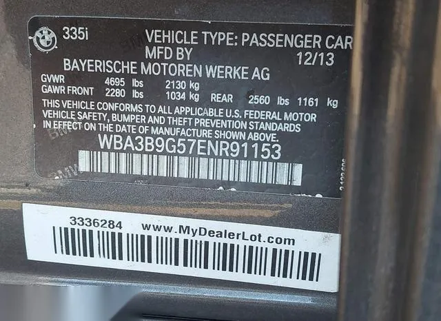 WBA3B9G57ENR91153 2014 2014 BMW 3 Series- 335I Xdrive 9