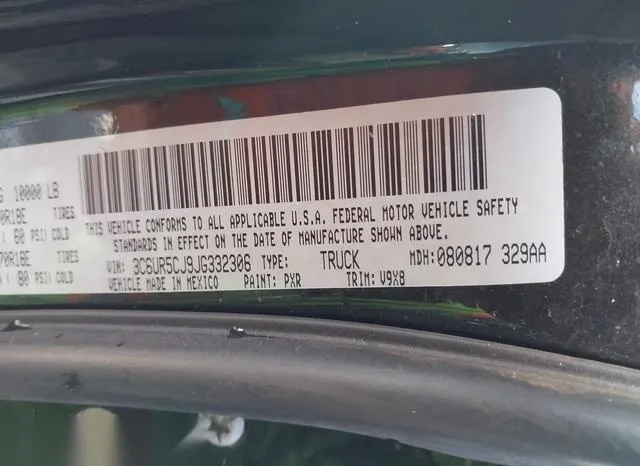 3C6UR5CJ9JG332306 2018 2018 RAM 2500- Tradesman  4X4 6-4 Box 9