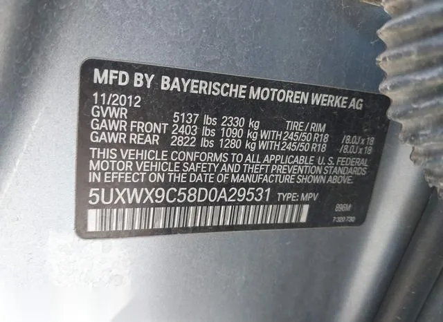 5UXWX9C58D0A29531 2013 2013 BMW X3- Xdrive28I 9