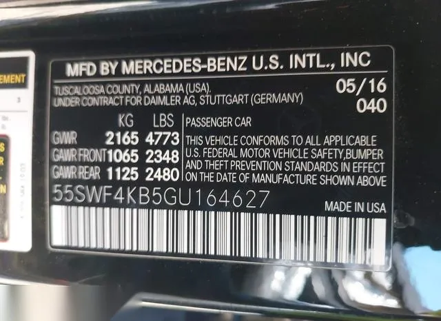 55SWF4KB5GU164627 2016 2016 Mercedes-Benz C 300- 4Matic/Lux 9