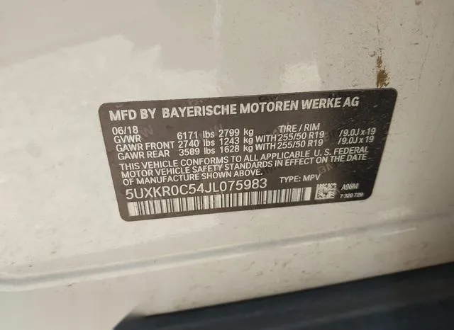 5UXKR0C54JL075983 2018 2018 BMW X5- Xdrive35I 9