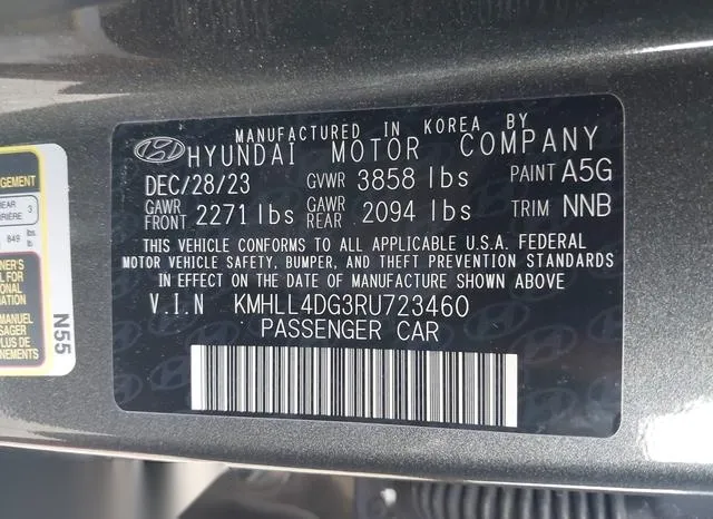 KMHLL4DG3RU723460 2024 2024 Hyundai Elantra- SE 9