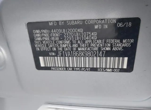 JF1VA1B68K9802147 2019 2019 Subaru WRX- Premium 9