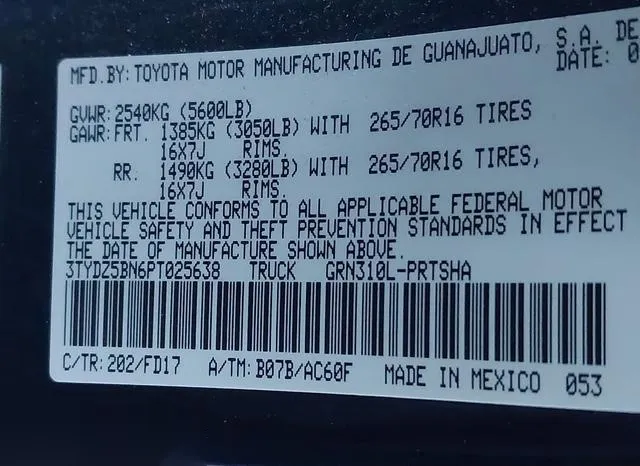 3TYDZ5BN6PT025638 2023 2023 Toyota Tacoma- Trd Off Road 9