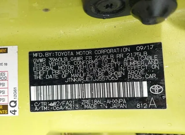 JTNKARJE7JJ557063 2018 2018 Toyota Corolla- LM 9