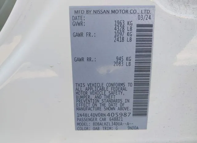 1N4BL4DV0RN405987 2024 2024 Nissan Altima- Sv Fwd 9