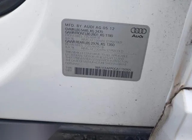 WA1CFAFP0CA115065 2012 2012 Audi Q5- 2-0T Premium 9