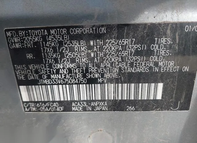 JTMBD33V675084750 2007 2007 Toyota RAV4 9