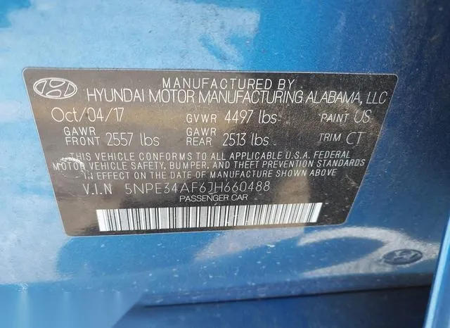 5NPE34AF6JH660488 2018 2018 Hyundai Sonata- Sport 9