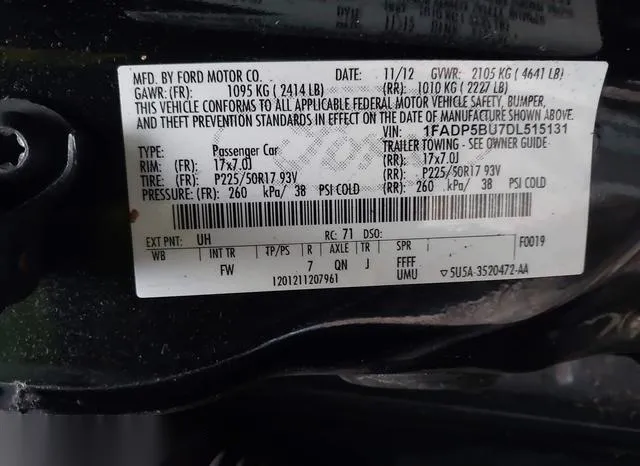 1FADP5BU7DL515131 2013 2013 Ford C-Max- Hybrid Sel 9