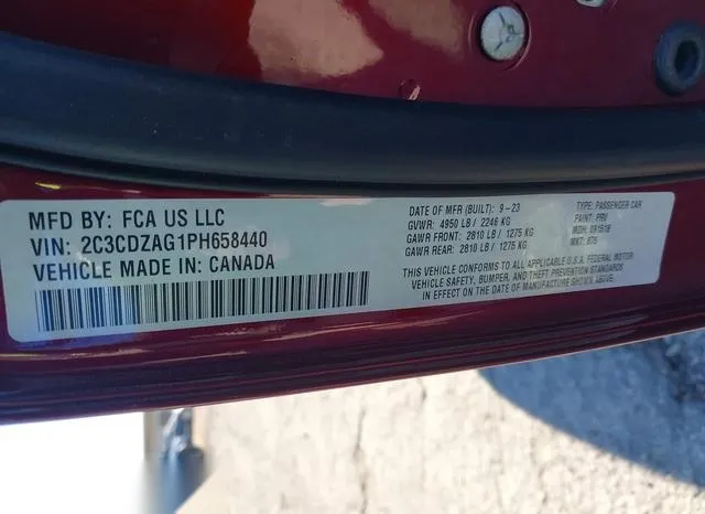 2C3CDZAG1PH658440 2023 2023 Dodge Challenger- Sxt 9