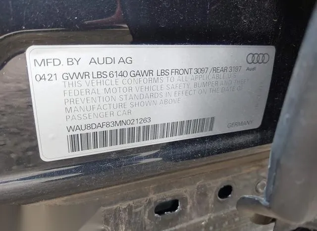 WAU8DAF83MN021263 2021 2021 Audi A8- L 55 Tfsi Quattro Tipt 9