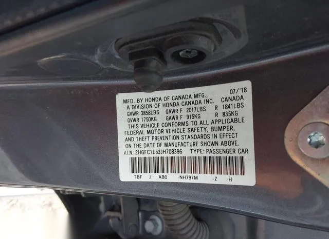 2HGFC1E53JH708396 2018 2018 Honda Civic- SI 9