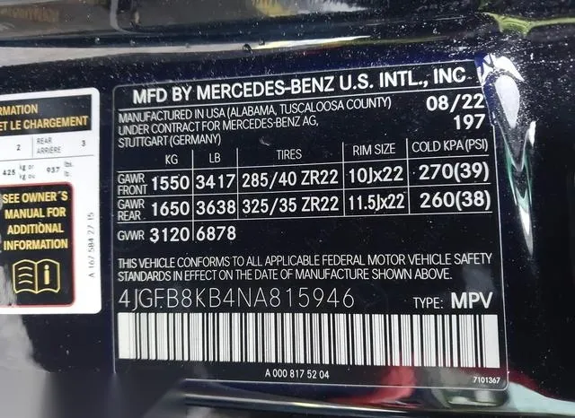 4JGFB8KB4NA815946 2022 2022 Mercedes-Benz Amg Gle 63- S 4Matic 9