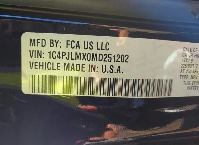 1C4PJLMX0MD251202 2021 2021 Jeep Cherokee- Latitude Lux Fwd 9